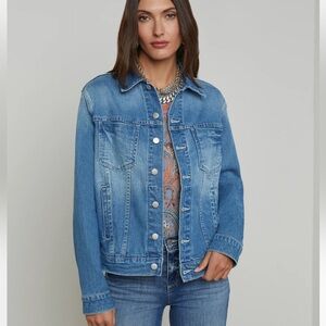 L’AGENCE Mack Oversized Denim Jacket in Vista